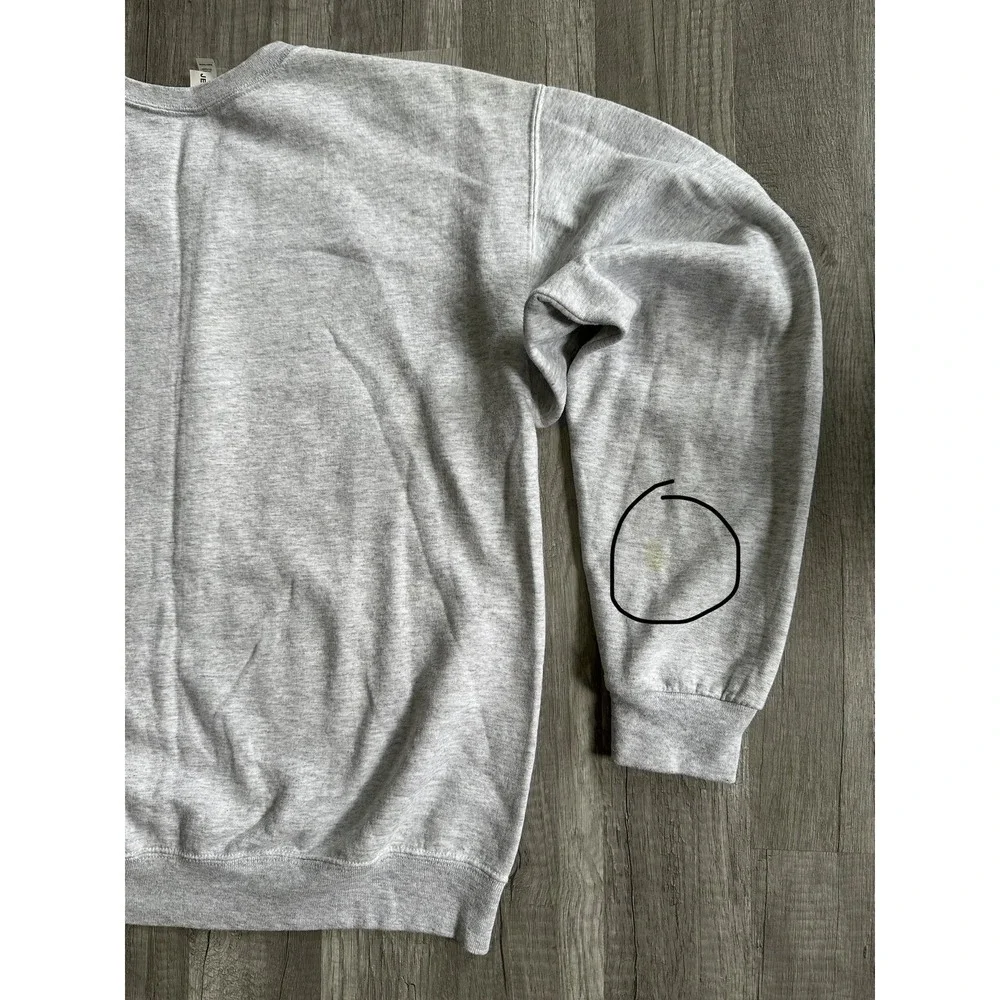 Jerzees Minnesota Vikings Crewneck Sweatshirt Size Large Gray Unisex